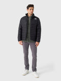 The North Face Black Stand-Collar Fine-Quilted Puffer Jacket