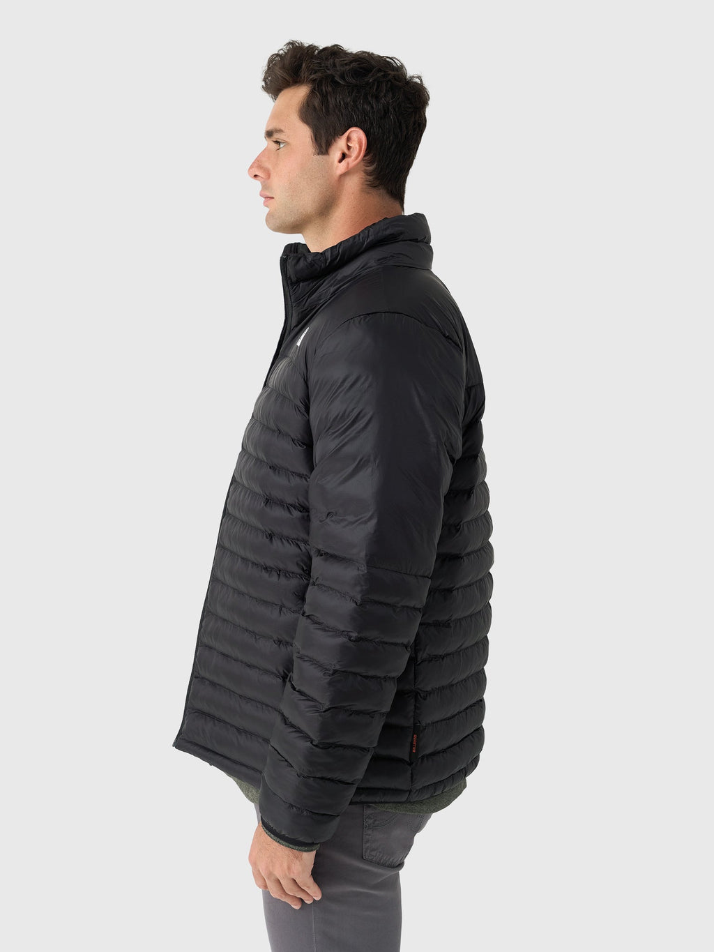 The North Face Black Stand-Collar Fine-Quilted Puffer Jacket