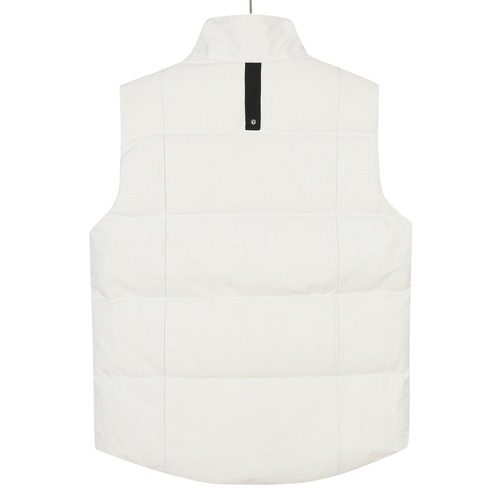 Moose Knuckles White Matte Quilted Puffer Vest
