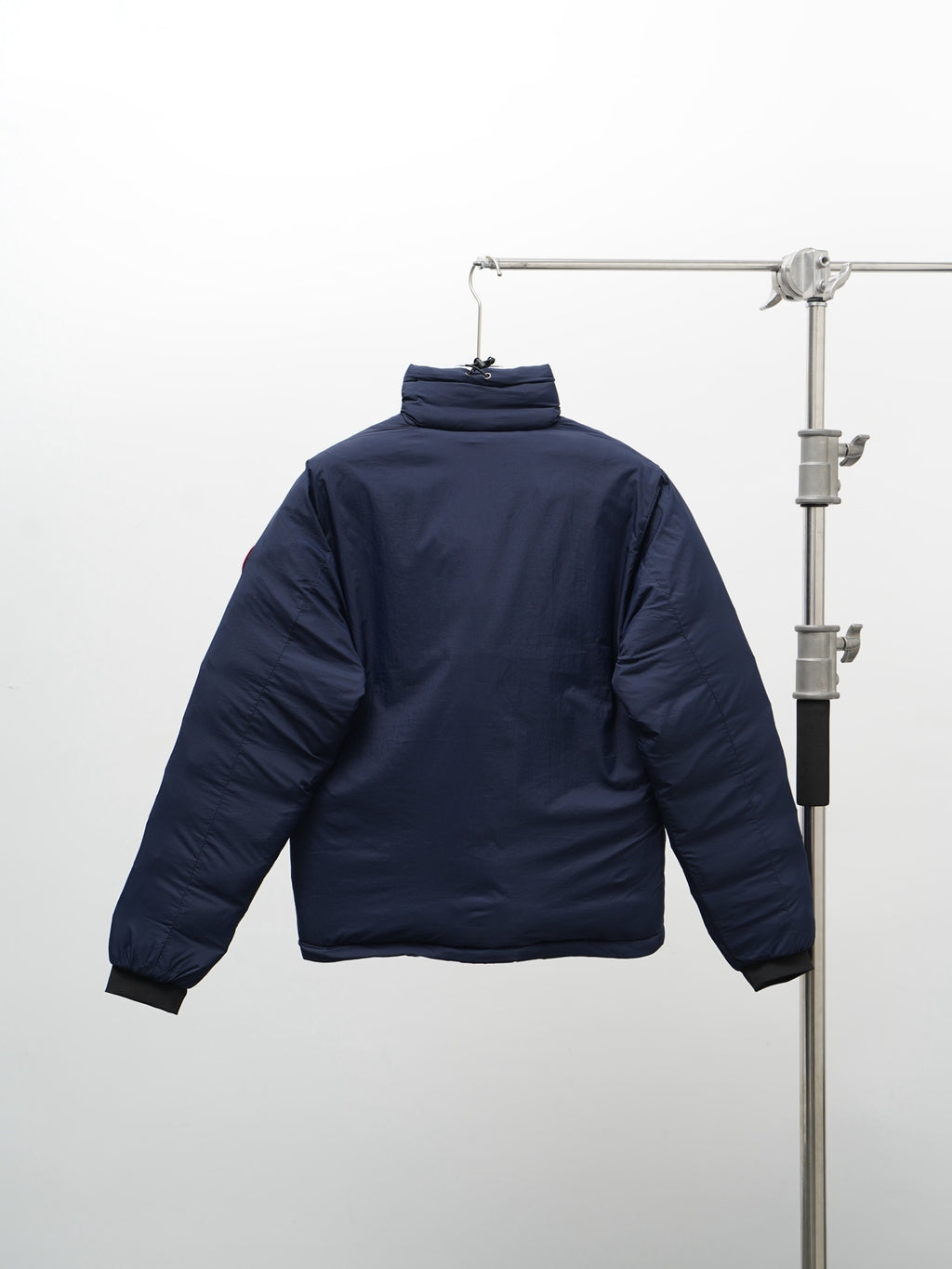 Canada Goose Navy Blue Stand-Collar Puffer Jacket with Zip Chest Pocket