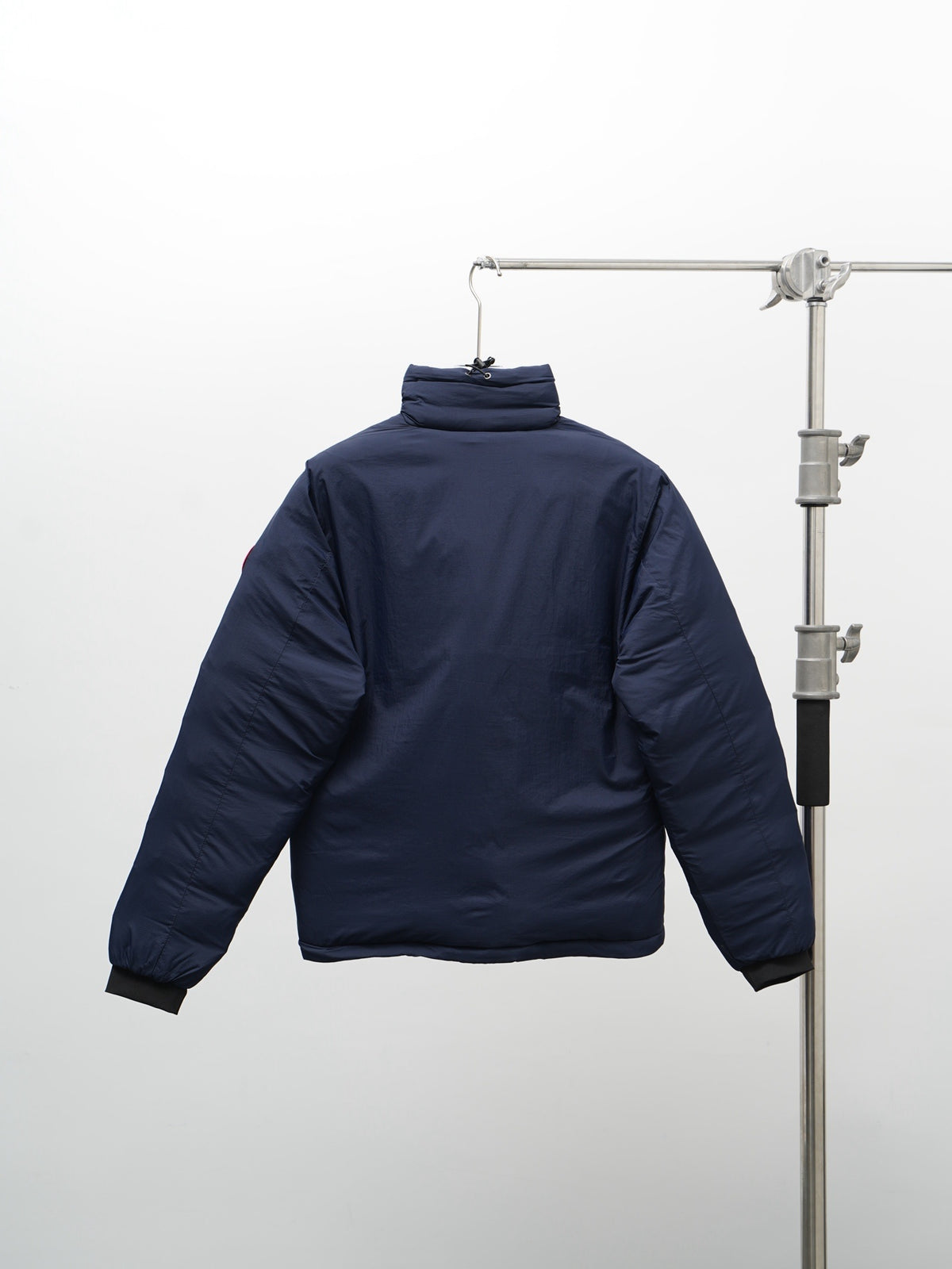 Canada Goose Navy Blue Stand-Collar Puffer Jacket with Zip Chest Pocket