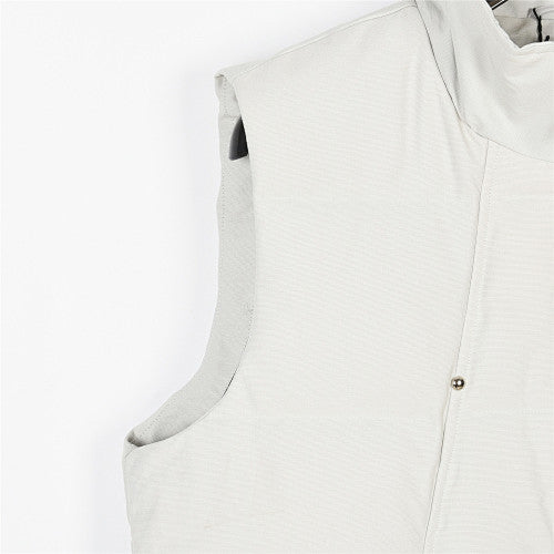 Moose Knuckles White Matte Quilted Puffer Vest