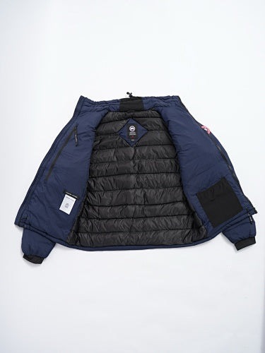 Canada Goose Navy Blue Stand-Collar Puffer Jacket with Zip Chest Pocket