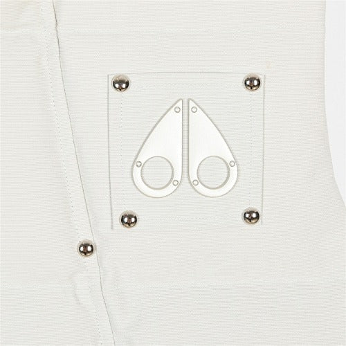Moose Knuckles White Matte Quilted Puffer Vest