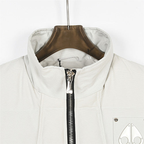 Moose Knuckles White Matte Quilted Puffer Vest