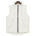 Moose Knuckles White Matte Quilted Puffer Vest
