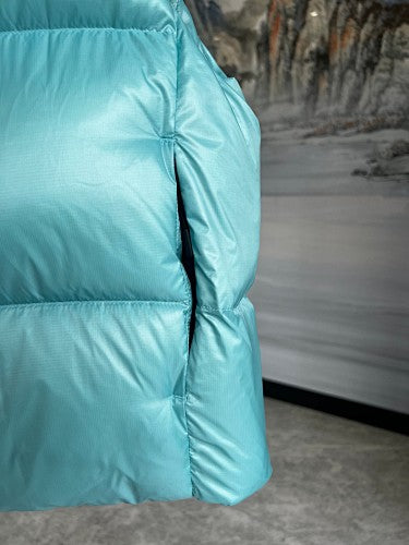 Canada Goose Turquoise Blue Glossy Quilted Puffer Vest
