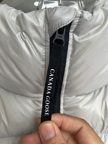 Canada Goose White Glossy Quilted Puffer Vest