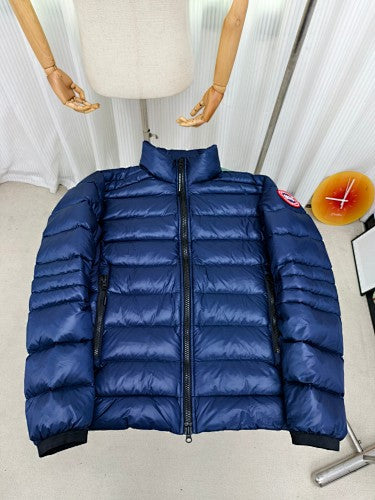 Canada Goose Navy Blue Stand-Collar Quilted Puffer Jacket