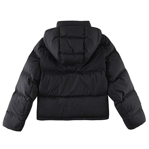 Lululemon Black Tonal Logo Hooded Quilted Puffer Jacket