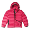 Canada Goose Fuchsia Pink Hooded Puffer Jacket with Contrast Back Stripes