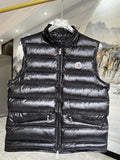 Moncler Black Glossy Quilted Puffer Vest