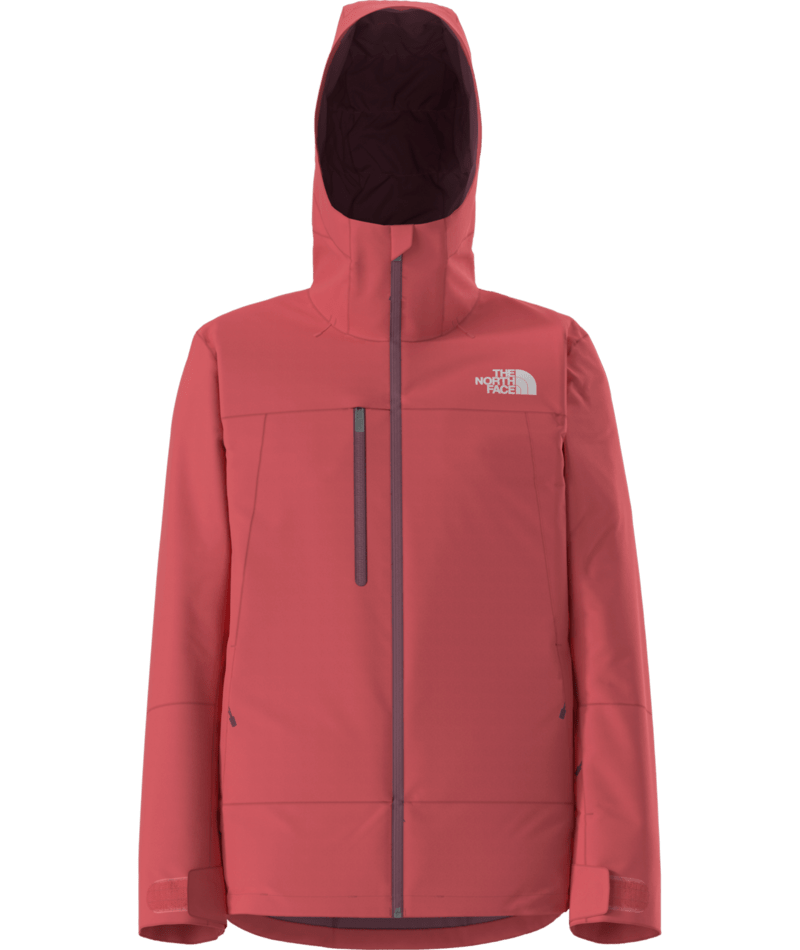 The North Face Red Hooded Full-Zip Jacket with Chest Pocket