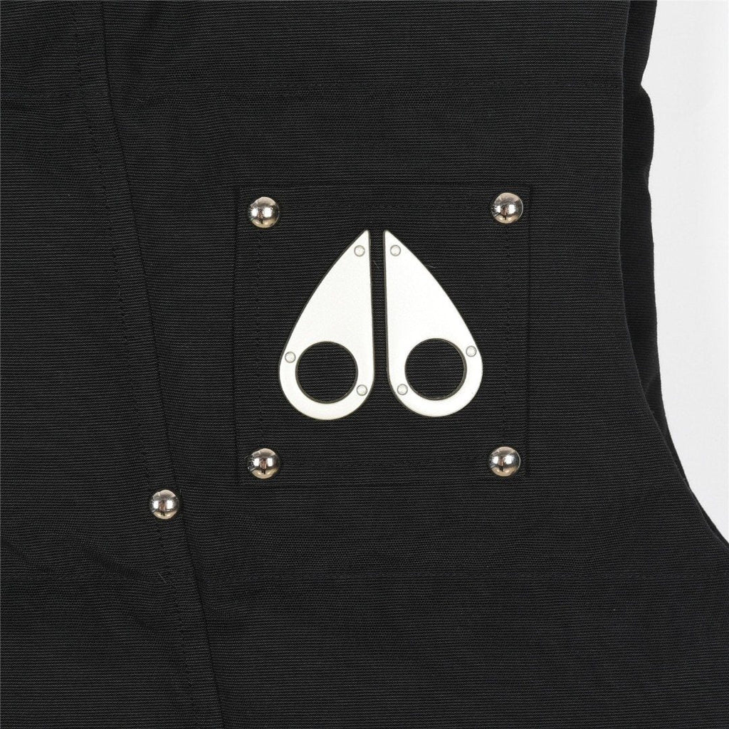 Moose Knuckles Black Matte Quilted Puffer Vest