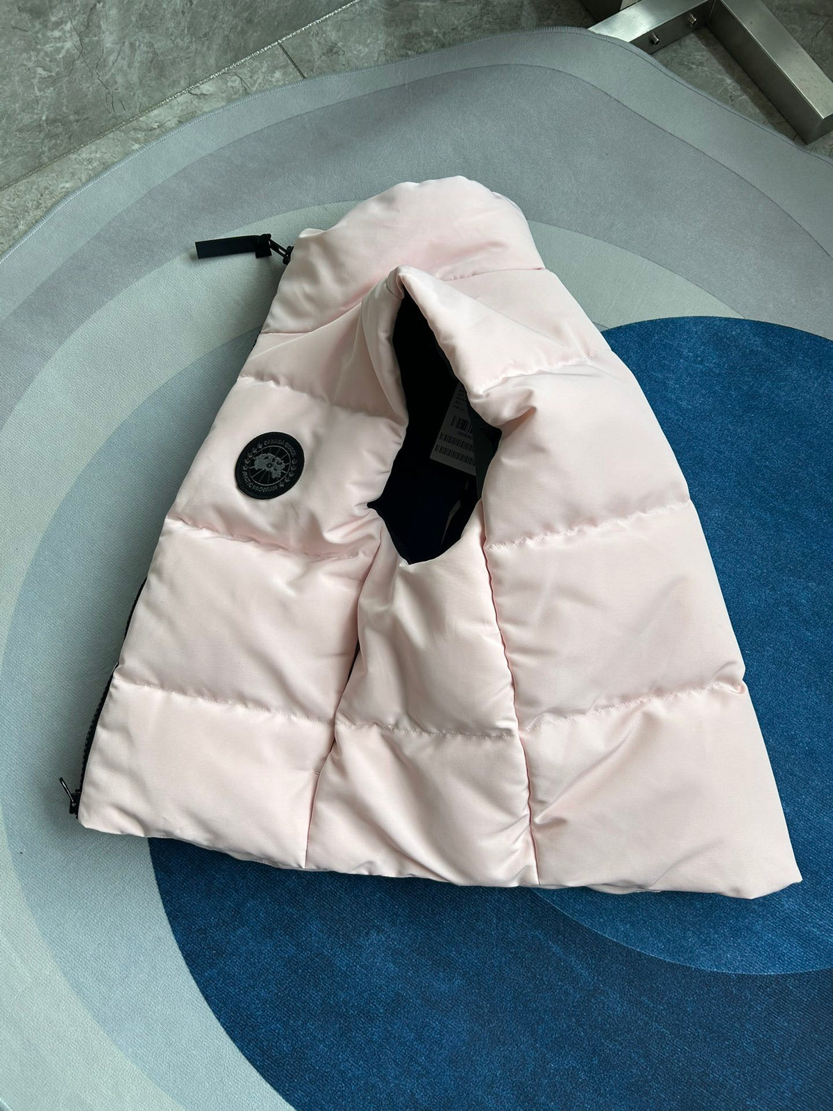 Canada Goose Blush Pink Black Badge Quilted Puffer Vest