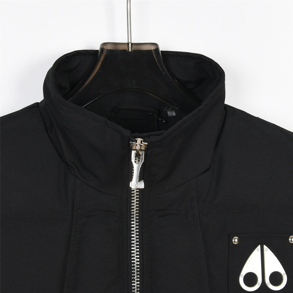 Moose Knuckles Black Matte Quilted Puffer Vest