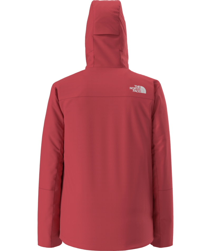 The North Face Red Hooded Full-Zip Jacket with Chest Pocket
