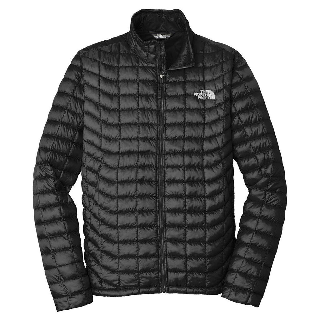 The North Face Black Stand-Collar Grid-Quilted Jacket