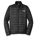 The North Face Black Stand-Collar Grid-Quilted Jacket
