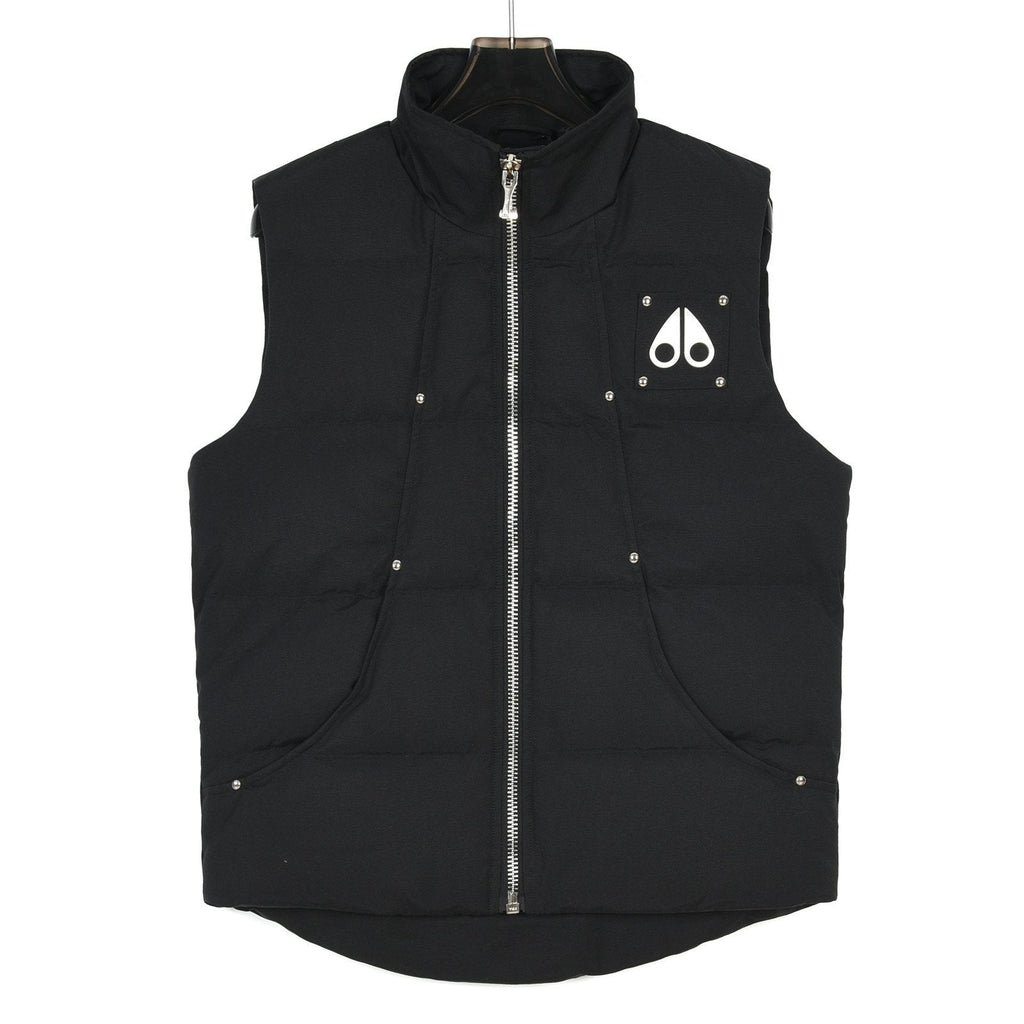 Moose Knuckles Black Matte Quilted Puffer Vest