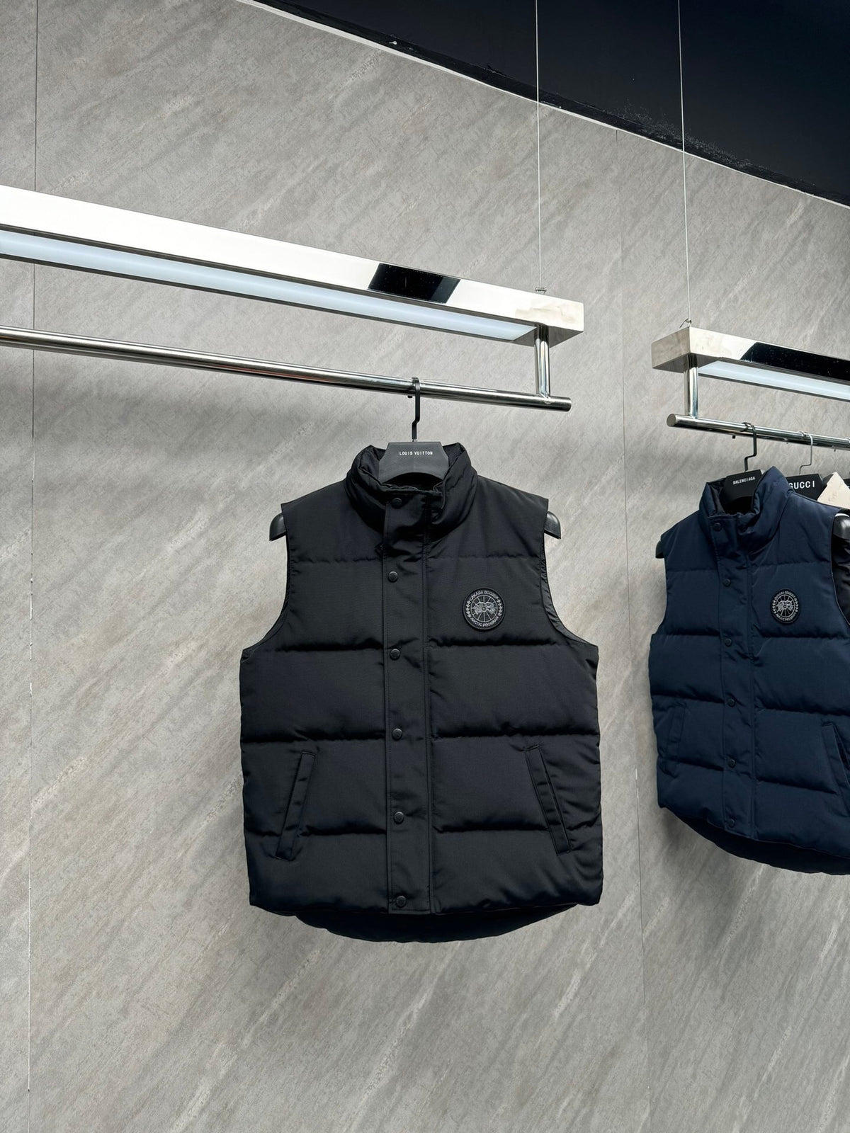 Canada Goose Black Tonal Badge Quilted Puffer Vest