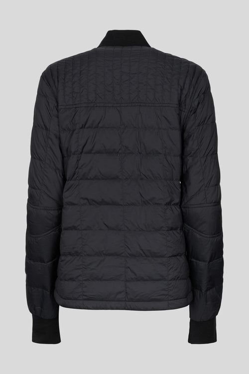 Canada Goose Black Mixed-Quilt Zip-Up Bomber Jacket