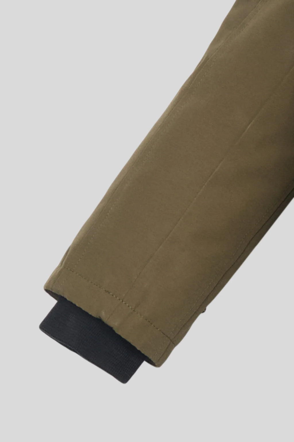 Canada Goose Olive Green Hooded Long Parka with Plush Trim