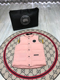 Canada Goose Pink Black Logo Quilted Puffer Vest